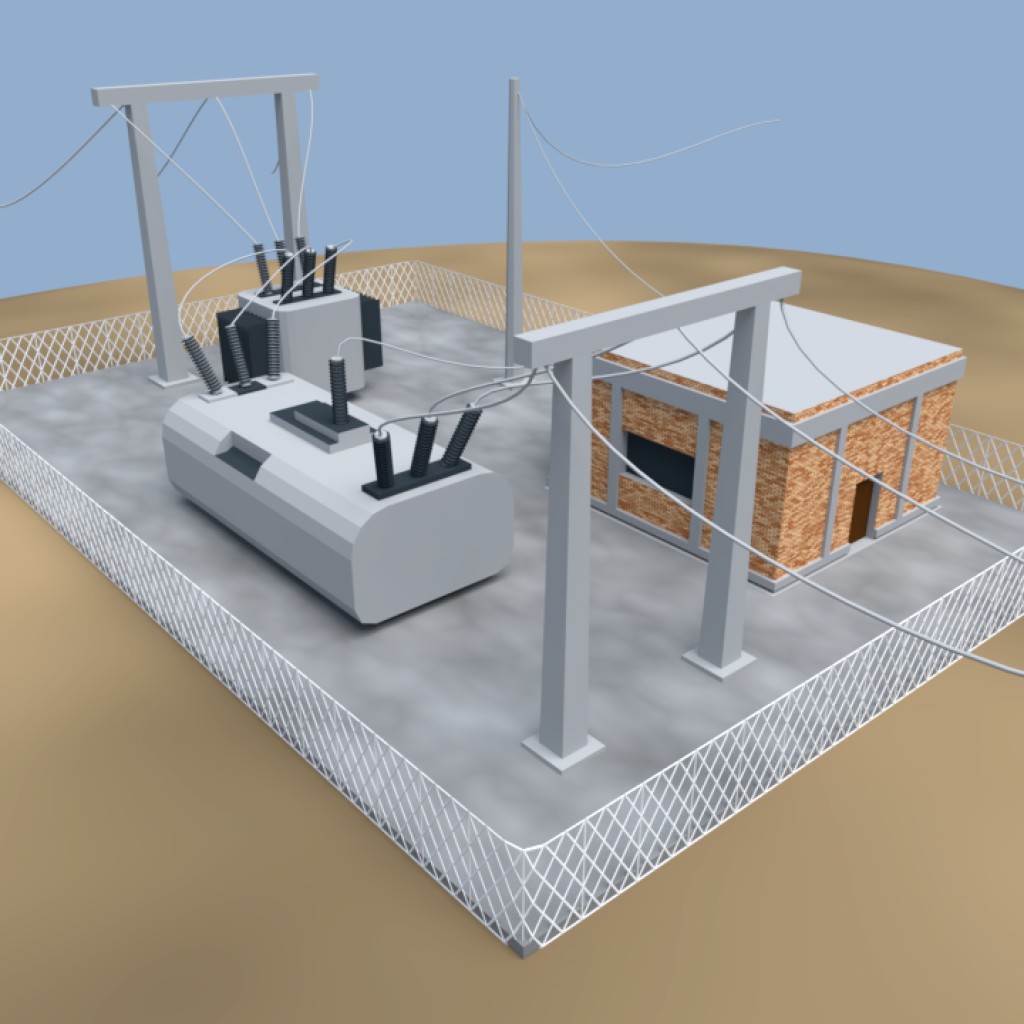Electric Station - Low poly preview image 3